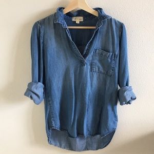 Anthropologie Denim Popover